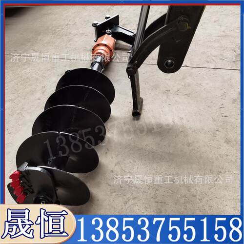 电线杆钻机小型挖掘机改螺旋打桩机钻齿合金中心钻钻孔钻现货 - 图1