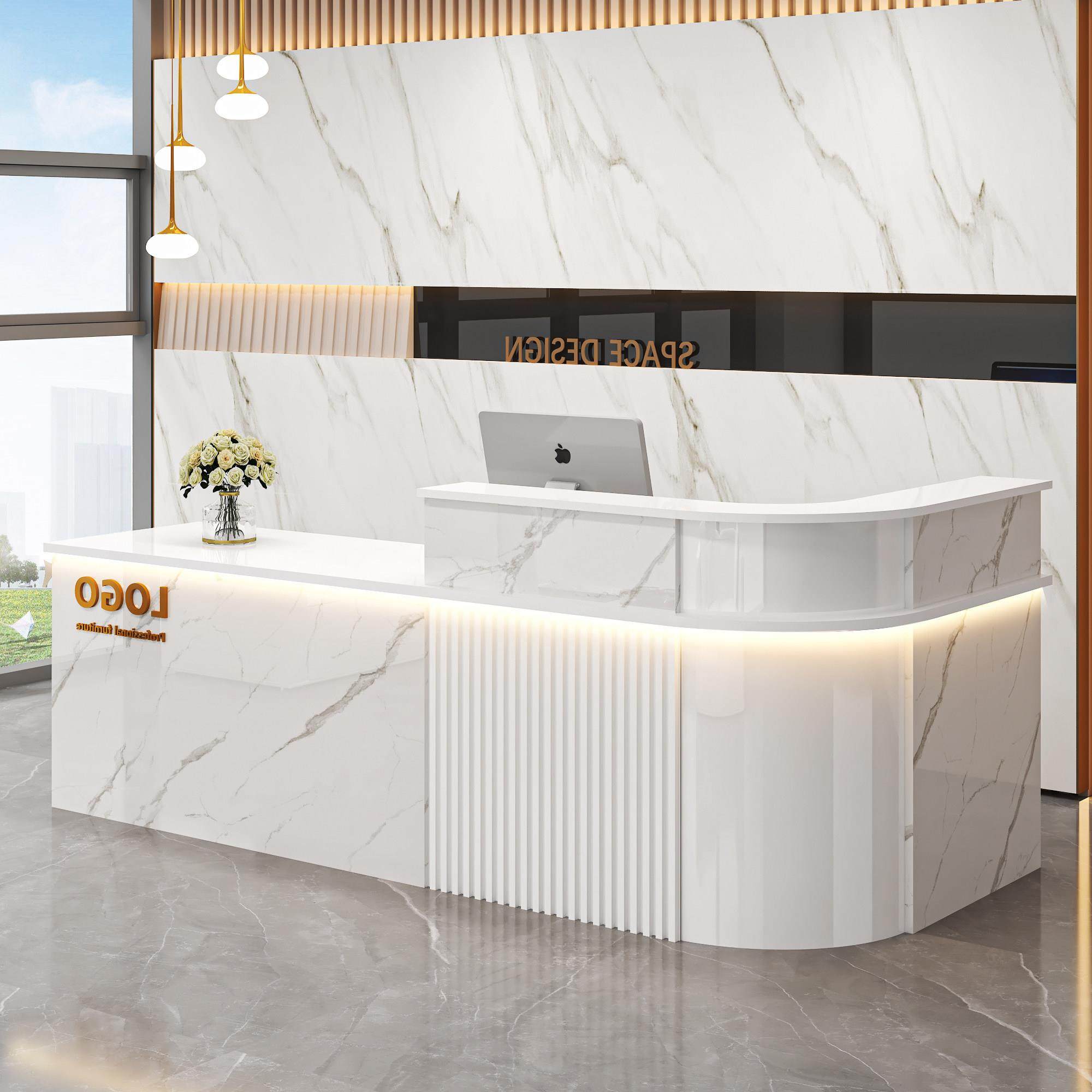 收银台吧台公司前台烤漆圆弧转角接待台美容养生物业汽修培训柜台,淘宝优惠券,粉丝福利购,淘宝优惠卷