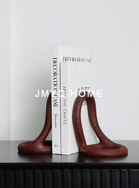 意式简约书挡书靠创意装饰品客厅电视柜书房柜办公室桌面艺术摆件