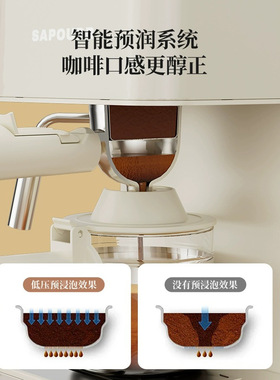 sapoudr赛普达EA09咖啡机办公室煮美式家用小型意式半自动咖啡机