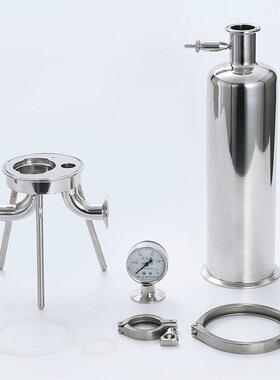 卫生级微孔过滤器液体304不锈钢316微孔膜过滤器食品效除菌