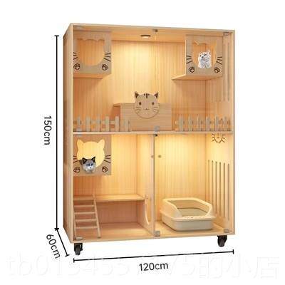 正品猫用别墅家实墅木豪华猫笼猫窝别家用室内猫猫屋猫舍实木三层,淘宝优惠券,粉丝福利购,淘宝优惠卷