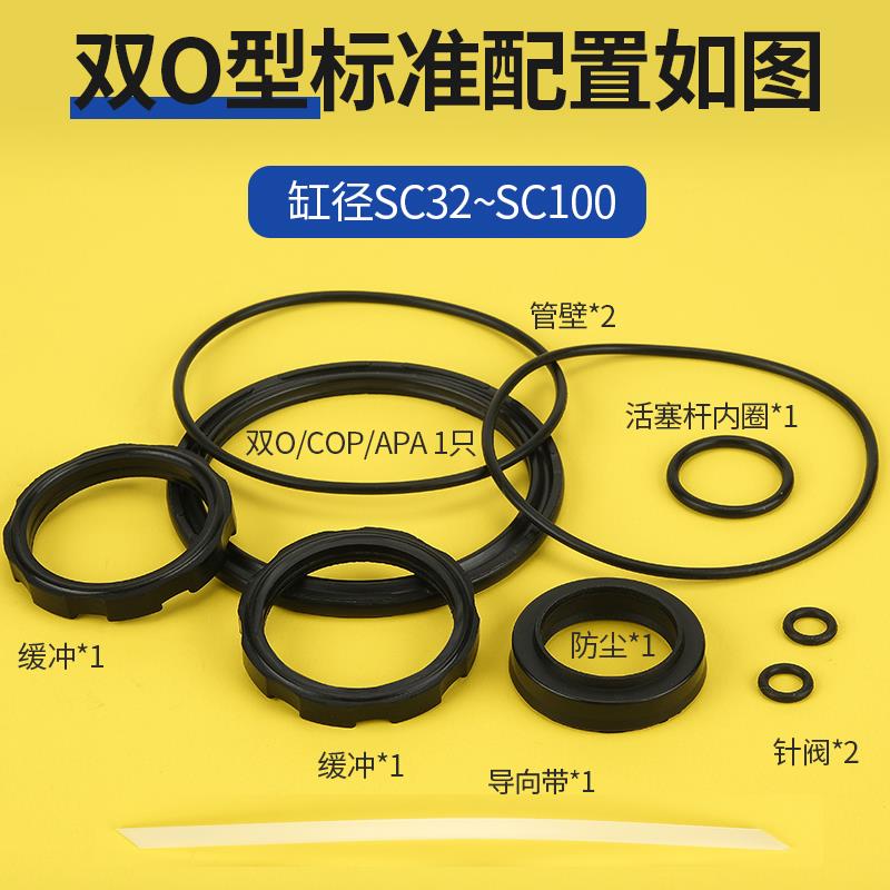 SC气缸密封圈维修包SCJ配件整套气动32 40 50 63 80 100 125 160 - 图0