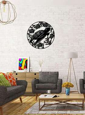 海洋动物金属墙艺术海龟墙雕塑海洋海洋生物墙饰铁艺工艺品墙饰墙