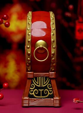 新年创意招财装饰品桌面财神爷摆件水晶球款电视柜家用聚宝工艺礼