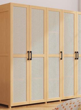 衣柜家用卧室出租房用简易组装经济型楠竹儿童小户型收纳柜子衣橱