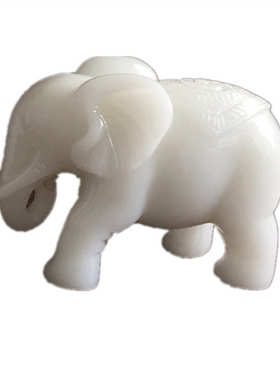 厂价直销  阿富汗白玉大象摆件 送礼自用家居客厅送礼摆饰
