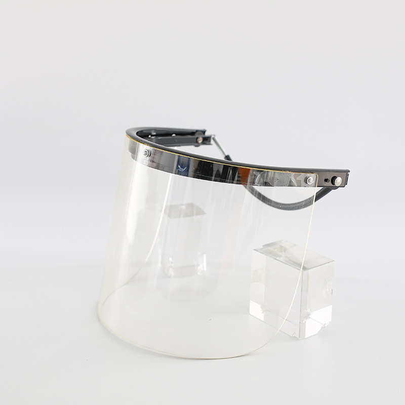 厂家定制电焊有机玻璃茶色面屏防护罩切割打磨透明防飞溅头戴式 - 图0