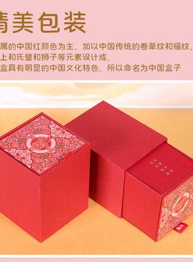 吉兔坊非遗泥彩塑中华醒狮国潮摆件手工制作办公室车载摆件装饰品