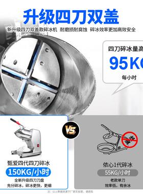 刨冰机商用小型家用刨冰机摆摊冰沙机雪花冰绵绵冰机奶茶店破冰机