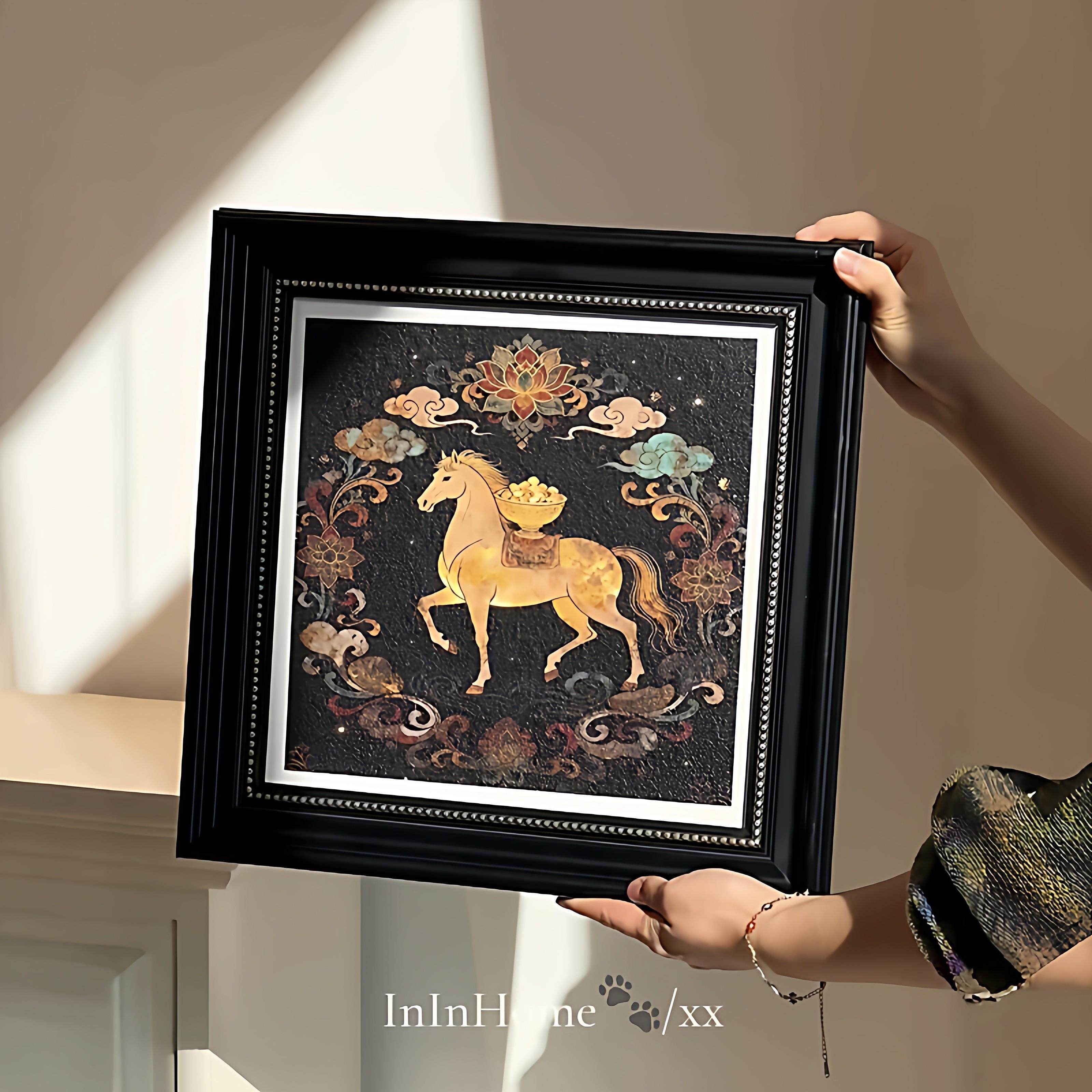 2026马年装饰画摆件客厅沙发挂画桌面装饰相框摆台新中式装饰品,淘宝优惠券,粉丝福利购,淘宝优惠卷