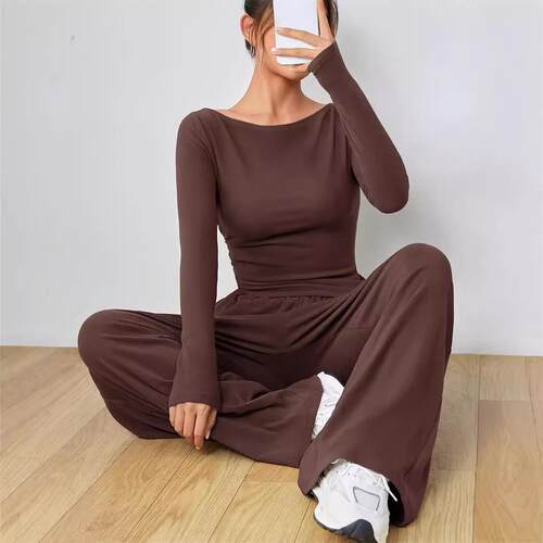 Relaxing women's wide leg pants with two soft and sticky - 图2