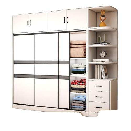 全m实木衣易柜家用卧GRK室60c深儿童出租房推拉门纳衣橱简收柜 - 图3