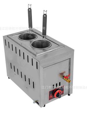 头四头燃气台式六台头式燃气煮面炉商用煤气台式煮双面机煮粉机麻