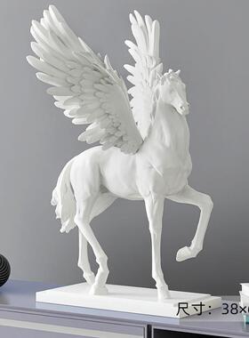 高档型马大客厅装饰家摆件轻办奢时尚马到成功居饰品电视柜公室工