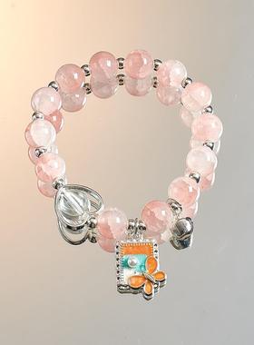 爆款超仙森系冰透月亮手链女小众设计学生百搭甜美彩色闺蜜手串