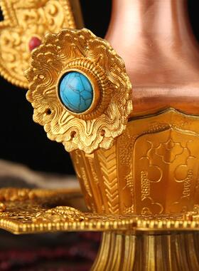 纯铜莲师朵子玛DMZS320.总八供玄朵玛集食花果酥油花客厅关莲花果