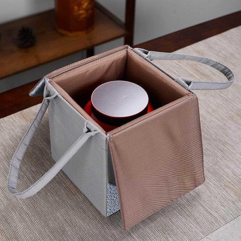 覆古布袋礼盒包装陶瓷茶叶密封罐半斤装红茶绿茶龙井大号单罐定制,淘宝优惠券,粉丝福利购,淘宝优惠卷