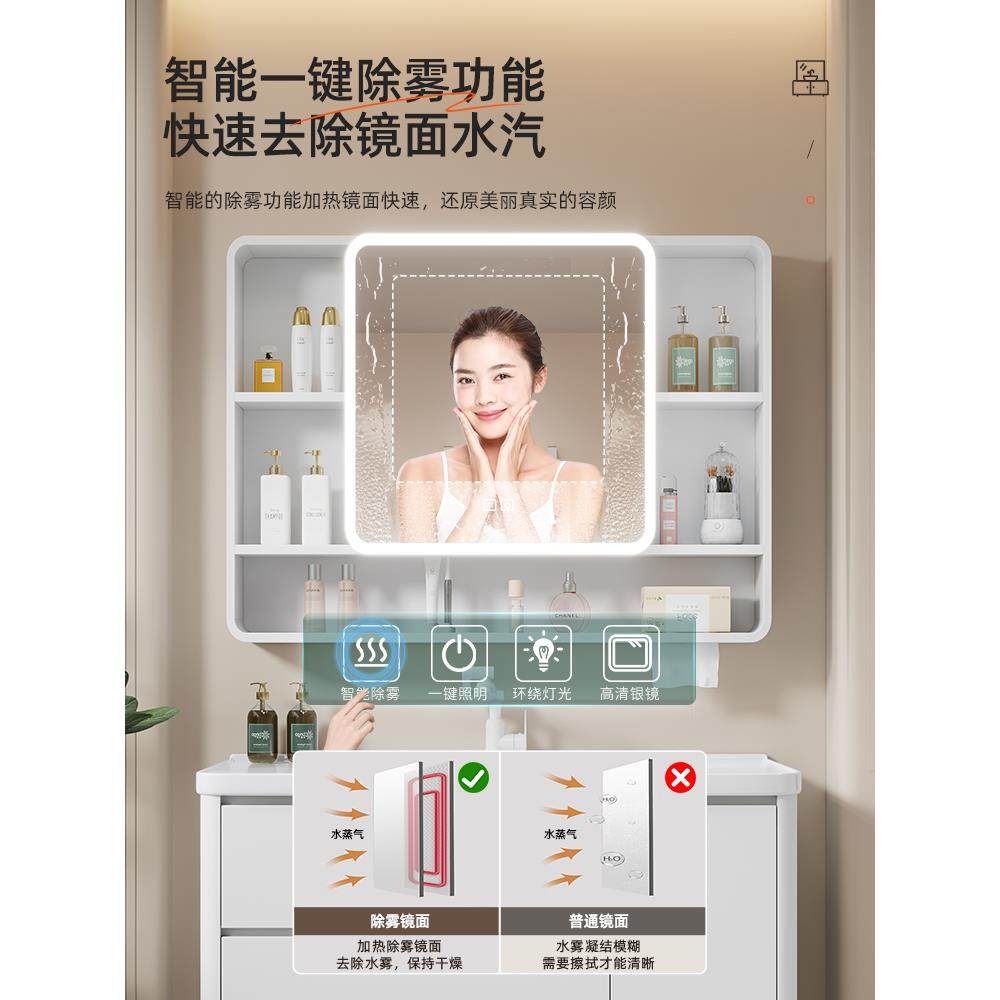 现代轻奢卫生间太空蜂窝铝浴室柜组合双层抽屉圆弧式一体盆洗手盆,淘宝优惠券,粉丝福利购,淘宝优惠卷