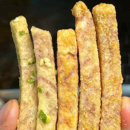 比薯条好吃~荔浦香芋头条香芋条蟹黄咸蛋黄吃货儿童网红追剧零食 - 图0
