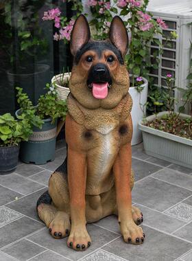 家点靓 大件仿真狗客厅落地摆件创意办公室店铺橱窗装饰招财摆设