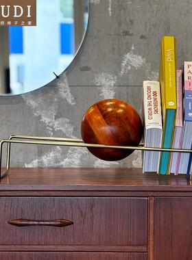 轻装修桌面书架实木圆球重力创意趣味唱片收纳书架置物架装饰摆饰