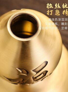 葫芦摆件工艺品办公家居饰品福寿葫芦祈福纳财铜制葫芦工艺品