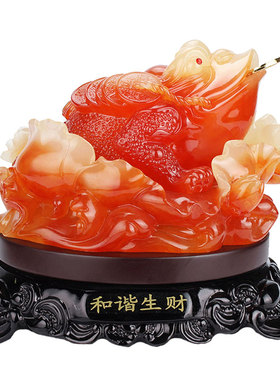 金蟾摆件招财金蝉三足蟾蜍工艺品店铺家居客厅酒柜装饰品开业礼品