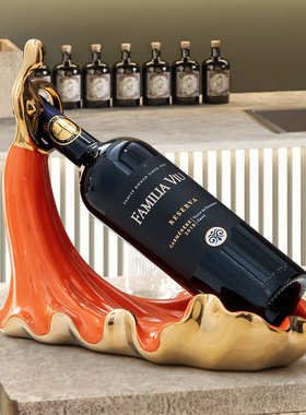 轻奢红酒架摆件创意客厅电视柜办公室桌面装饰品简约高档酒柜摆设