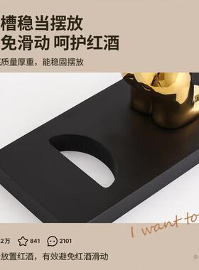 暴力熊红酒架餐柜酒柜摆件轻奢高档客厅家居玄关柜电视柜装饰品