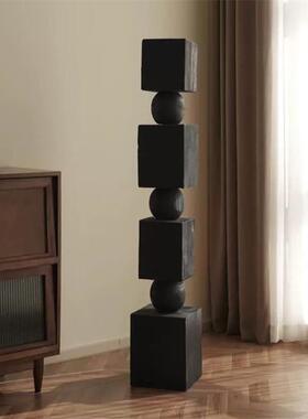 厂家销售手工制作木质家居民宿几何造型摆件酒店别墅装饰艺术品