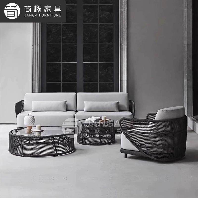 闲墅庭院花园沙发藤编休118防水防晒家酒店民宿躺具床客厅阳别台,淘宝优惠券,粉丝福利购,淘宝优惠卷