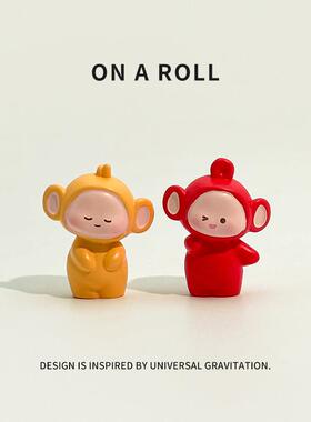 天线 线宝宝可爱治愈电脑萤幕装饰车载中控台饰品解压迷你工位摆