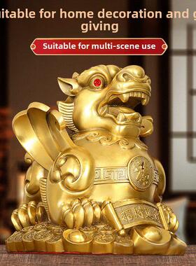 铜皮绣饰品，一副客厅店家庭书桌铜皮绣饰品开门工艺礼品