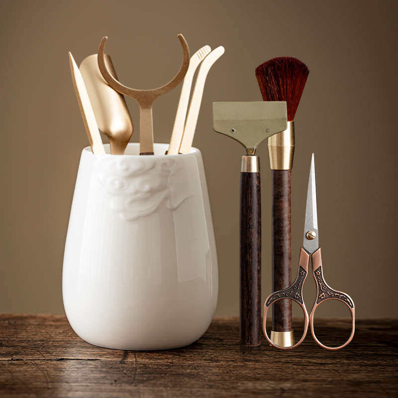 羊脂玉白瓷茶道六君子套装家用功夫茶具配件泡茶用品大全茶夹茶筒,淘宝优惠券,粉丝福利购,淘宝优惠卷