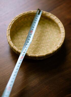 高品质纯品382手工竹编制 家用收纳馒筐水果篮面筐洗菜头篮无包孔