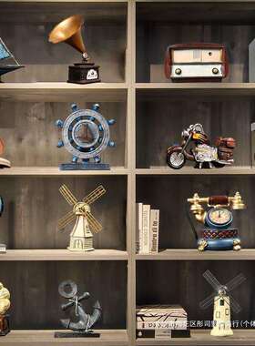 欧式2269#复古摆件室留声机创意家居办客厅公摆设北欧书柜酒柜装