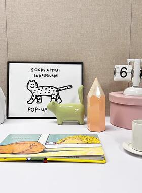 代简约儿童房卧室样书桌床头柜样板现板房摆件装饰品家ZWS居间展