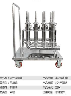 丰诺畅厂家供应磁性过滤器管道除铁器磁性串联式可移动DN40口