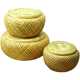 Bamboo woven bird's nest household round egg basket with lid living room creative storage basket tea can bamboo products bamboo basket basket