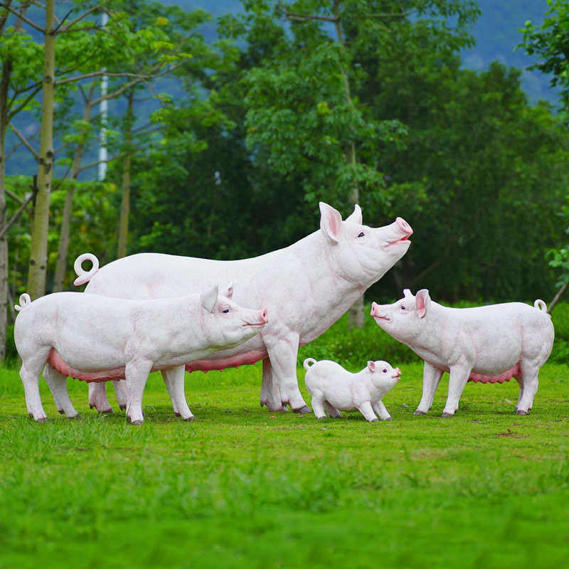 园林景观模型户外雕塑农场玻璃钢大型装饰动物景区猪公园仿真摆件,淘宝优惠券,粉丝福利购,淘宝优惠卷
