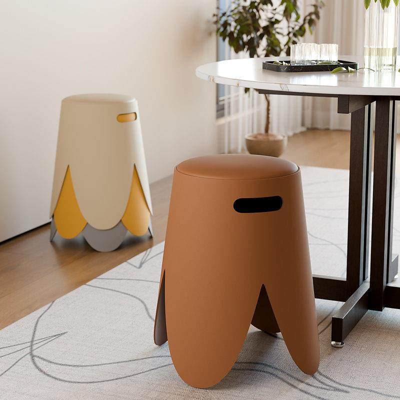 花瓣凳子塑料圆凳加厚可叠放家用板凳软包结实椅子结实耐用餐桌椅,淘宝优惠券,粉丝福利购,淘宝优惠卷