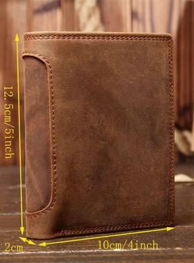 Men Genuine Leather Wallet Credit Card in Pocket Mini Money