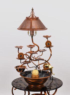 招财进宝全铜流水摆件 喷泉水循环客厅办公室桌面乔迁礼品摆放