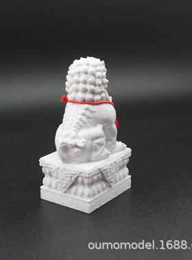 国潮风可爱网红小狮子水泥狮子桌面摆件看门迷你喜狮茶宠创意摆件