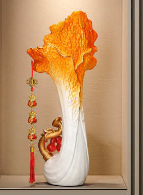 乔迁家居电视柜摆件大号客厅装饰品中式玄关白菜招财开业新新居