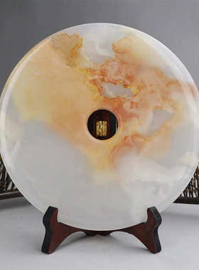 定做玉器摆件阿富汗青玉平安扣和氏璧玉石开业送礼玉牌批发