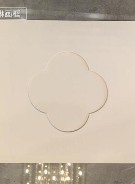 以琳画框新中式海棠花卡纸画框复古黑色装裱油画竹叶布水彩画相框