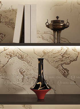 艺贝子 宋代美学禅意水墨山水摆件新中式茶室桌面书柜搭配软装饰