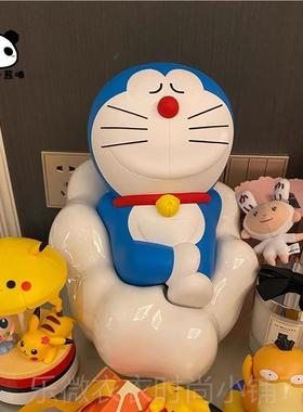 新款哆夜啦A梦漫画0周年件限定树脂叮当猫读书看书灯发光摆触5控